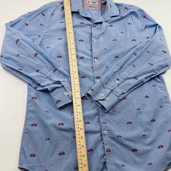 Penguin Heritage Slim Fit Shirt Men Size XL Button Down Stretch Casual Office - Picture 5 of 10